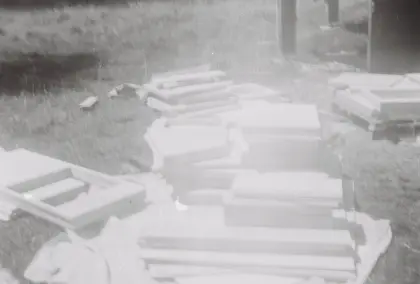 cut panels stacked on a pallet