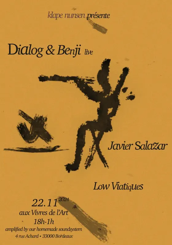 poster: dialog & benji live, 22.11.2024